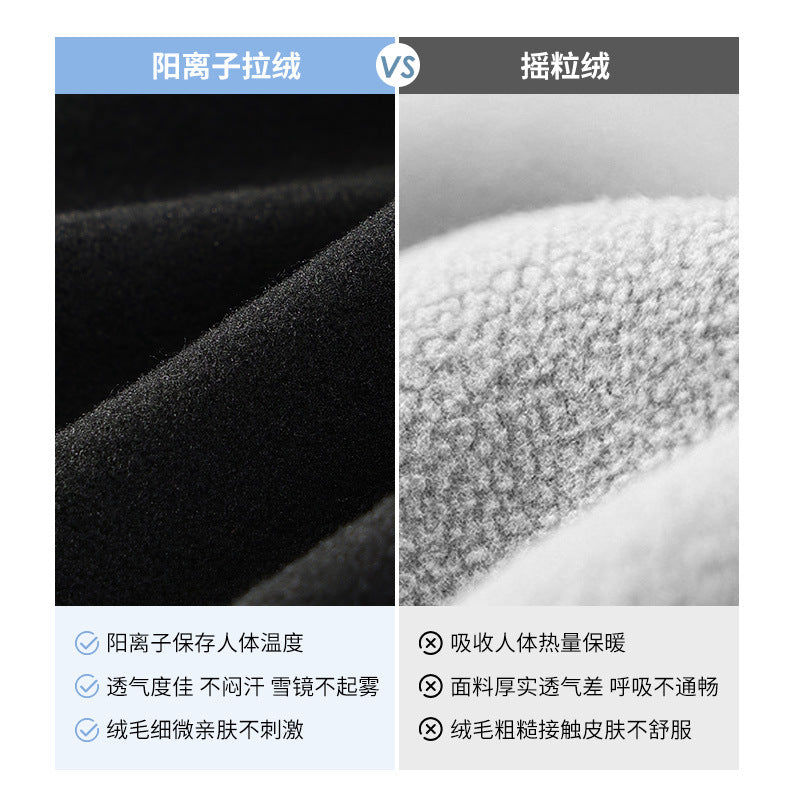 Winter Ski Face Mask for Men and Women Warm Thickened Velvet Autumn Outdoor Windproof Cold-proof Riding Mask Cross-Border