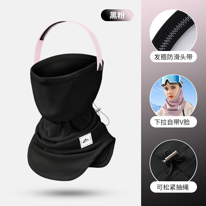 Winter Ski Face Mask for Men and Women Warm Thickened Velvet Autumn Outdoor Windproof Cold-proof Riding Mask Cross-Border