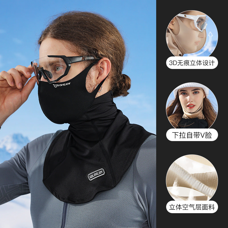 Winter Ski Face Mask for Men and Women Warm Thickened Velvet Autumn Outdoor Windproof Cold-proof Riding Mask Cross-Border