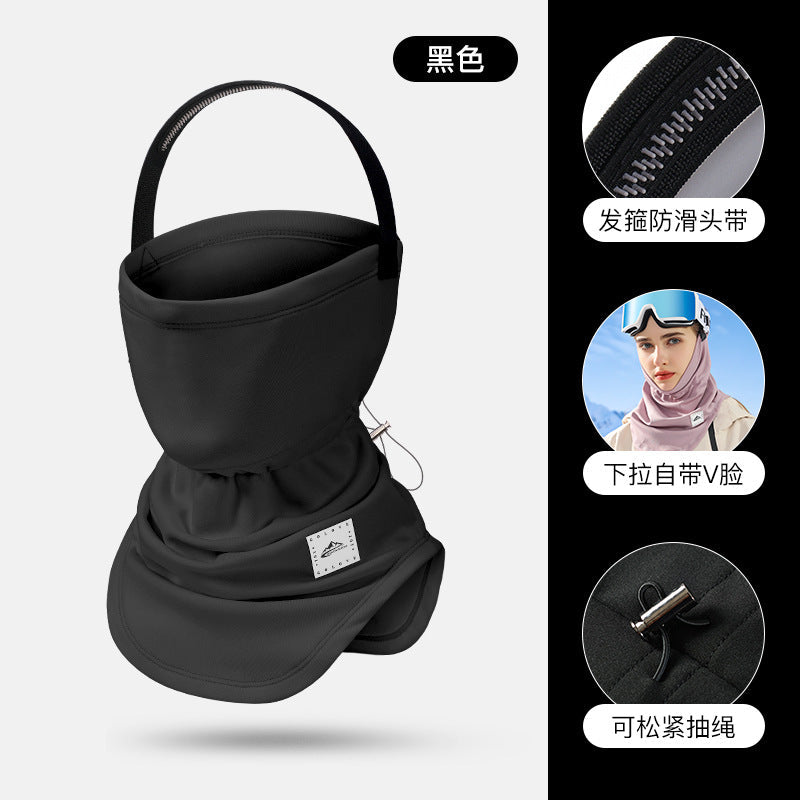 Winter Ski Face Mask for Men and Women Warm Thickened Velvet Autumn Outdoor Windproof Cold-proof Riding Mask Cross-Border
